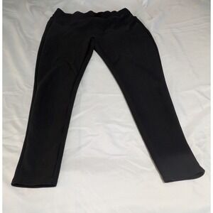 Maze Collection Leggings Women 1X Black Excellent Pull On Elastic Waist Pockets